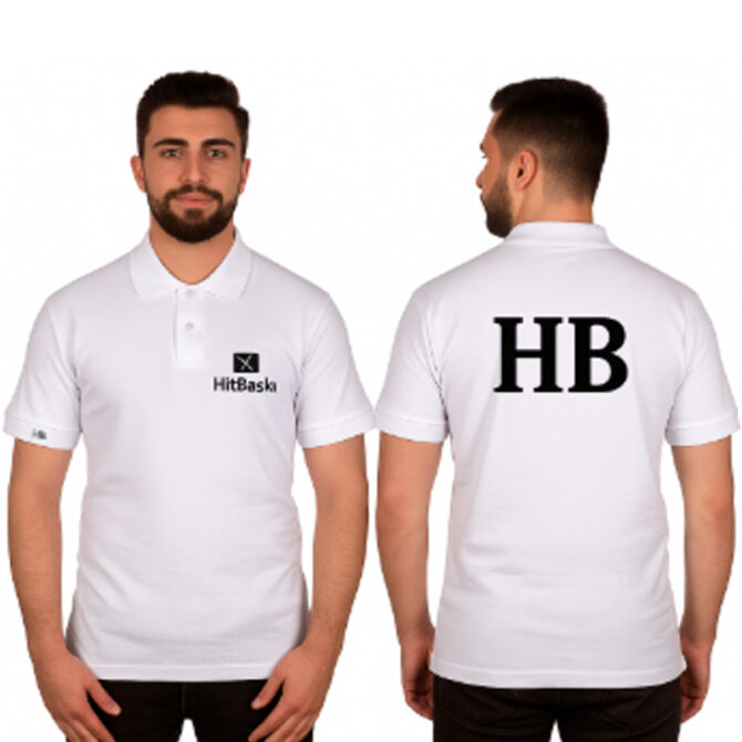 Beyaz Polo Yaka Tişört İş Tişörtü Pike Penye 1. Kalite Toptan Baskılı Baskısız Yakalı Tshirt Kolları Bantlı