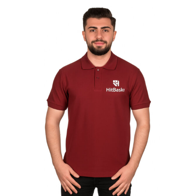 Bordo Polo Yaka İş Tişörtü – Yüksek Kalite, Logo Baskılı ve Baskısız Seçenekli Ultra Lüks Pike Penye