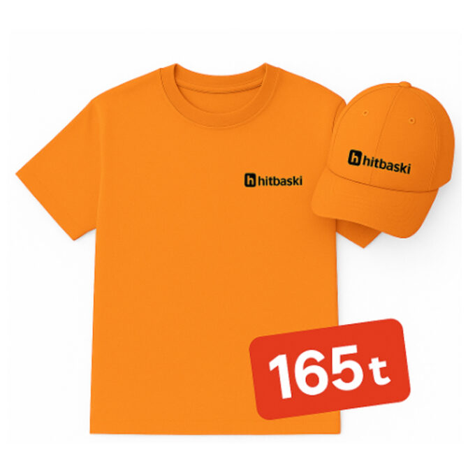 Logo Baskılı Turuncu İş Tişörtü & Logolu Şapka Seti – Promosyon İçin İdeal Basic Tişört Şapka Kombini (10 Adet Üzeri Toptan Fiyat)