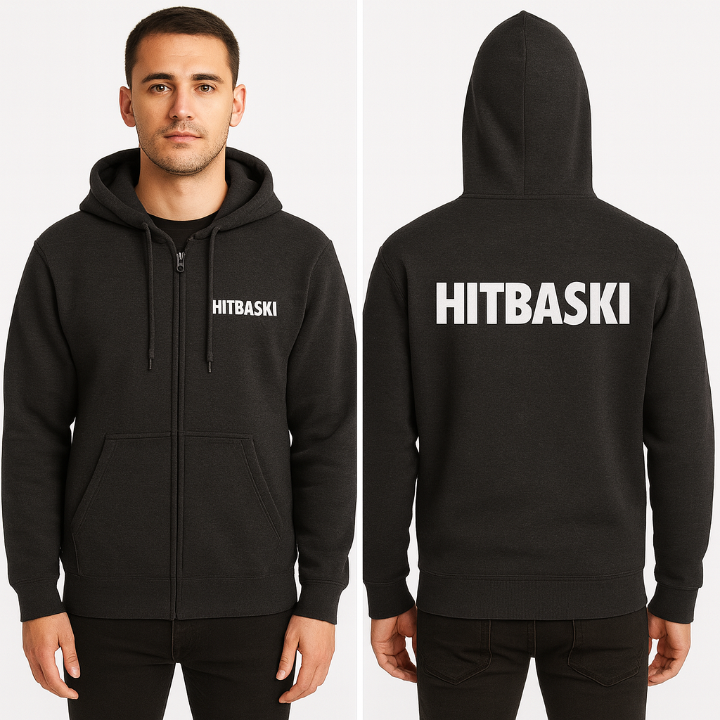 Antresit Gri Melanj Fermuarlı Hoodie Kapüşonlu Sweatshirt Pamuklu Toptan Baskılı Baskısız 3 iplik
