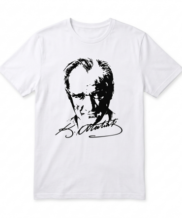 Atatürk Baskılı Tişört Çocuk Tişörtü Beyaz Tshirt Okullara Anaokulu Anasınıfı Özel Toptan Satış